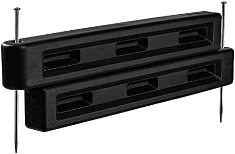 Playsafer Playground Edging Border -12" High Plastic Interlocking Timber for Playgrounds, and Play-Areas - Black - 52" L X 4" W X 12" H (4 Pack)