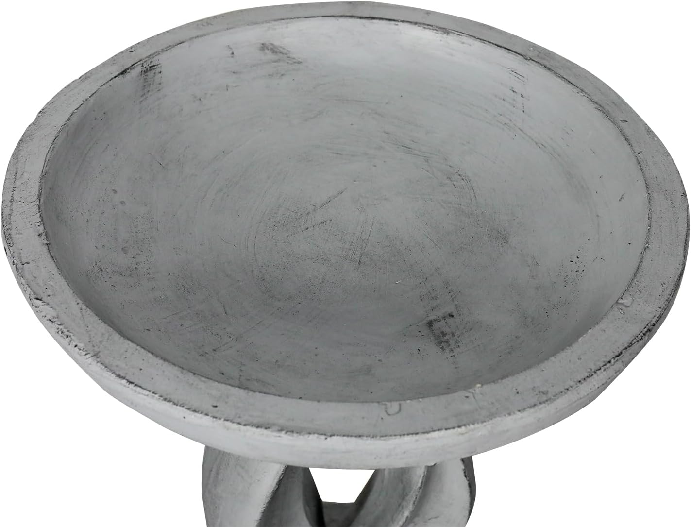 SunJet 21.8inch High Concrete Bird Bath, Freestanding Birdbaths & Birdfeeder - Stylish Outdoor Bird Baths Feeding Bowl for Outdoors Garden Patio Yard Lawn Decor