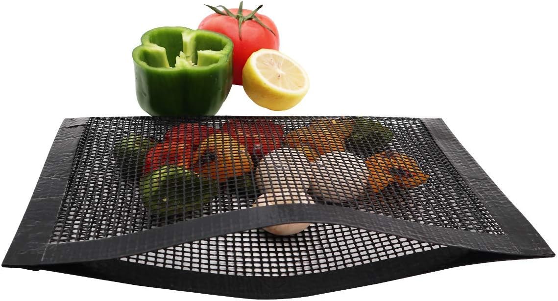 Bluedrop Non Stick Mesh Bag For Grill PTFE Toaster Oven Bags Barbecue Pockets Sheets Pack of 2