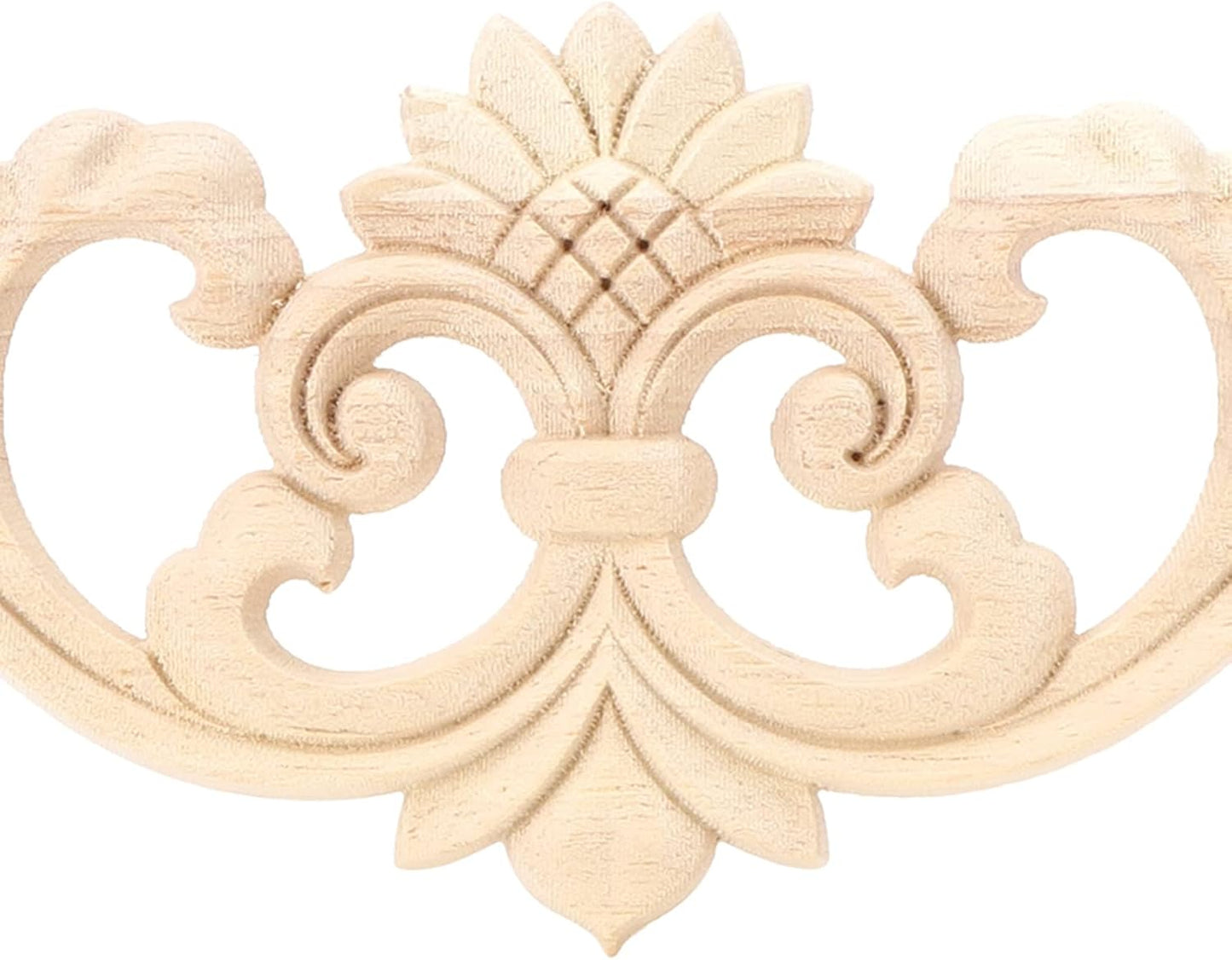 Wood Carved Applique Beautiful Decoration for Furniture Accessories Garden Fence Decor