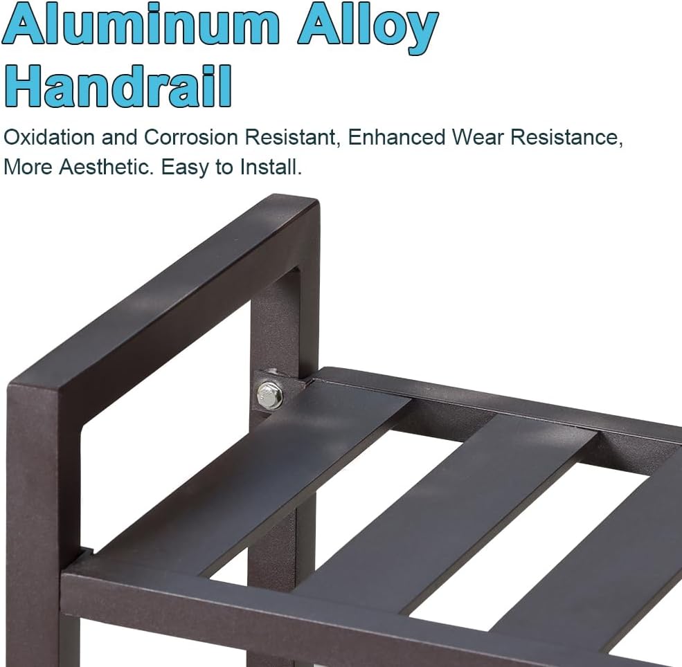 Versatile Indoor/Outdoor Plant Stand – High-Strength Aluminum with 300 LBS Load Capacity - Ideal Decor for Patios, Gardens, Living Rooms | L21.6 x W11.8 x H22 inches