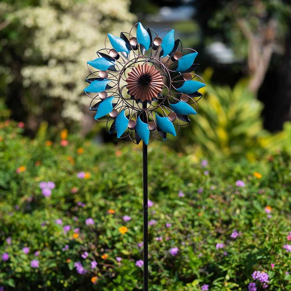 Stargarden Metal Wind Spinner, 13.7" Dia Outdoor Wind Spinners, Kinetic Garden Art & Outdoor Decoration for Yard