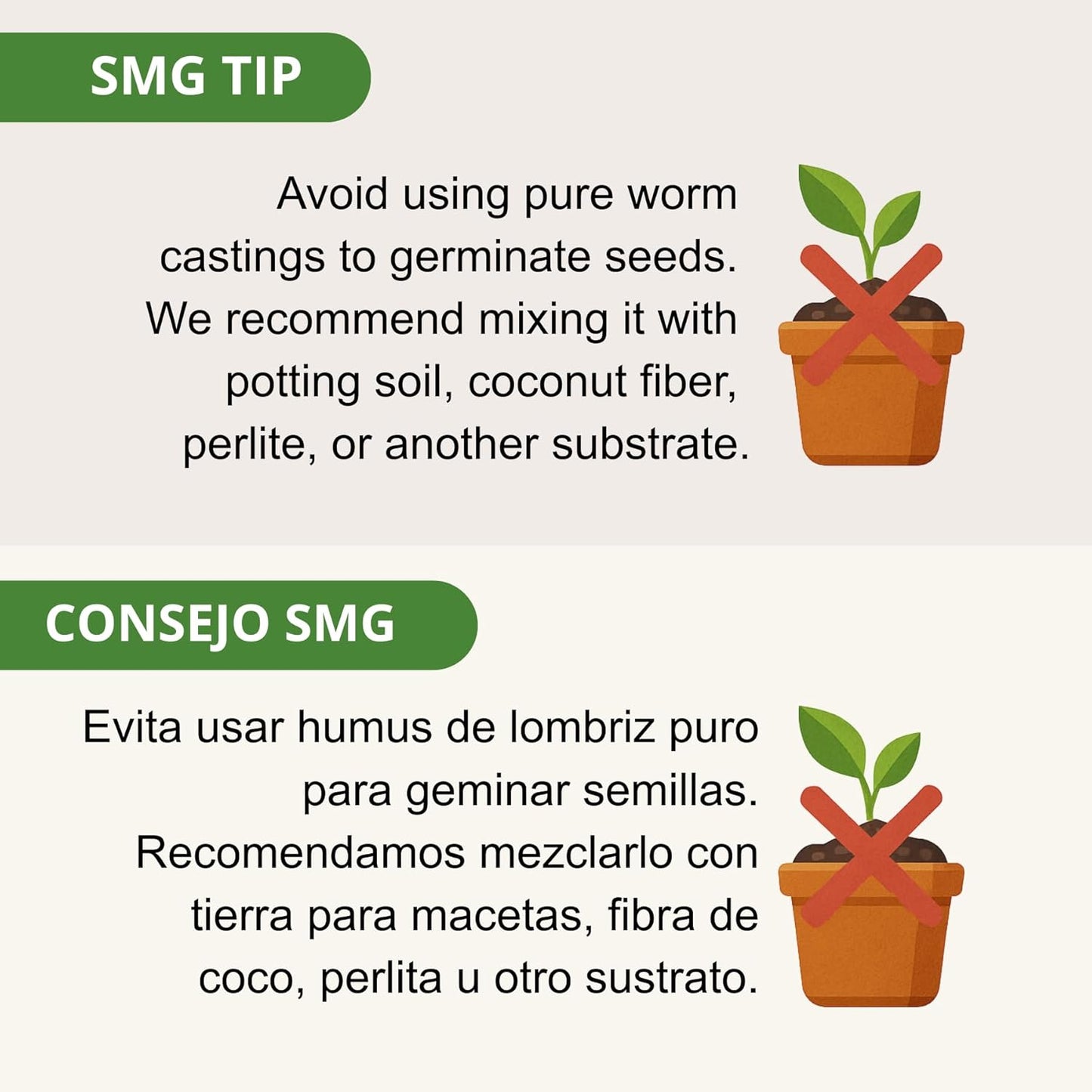 SMG Organic Worm Castings 2 lbs – 100% Pure Earthworm Compost, Nutrient-Rich Organic Soil Amendment for Indoor Plants, Vegetables, Flowers & Garden Use