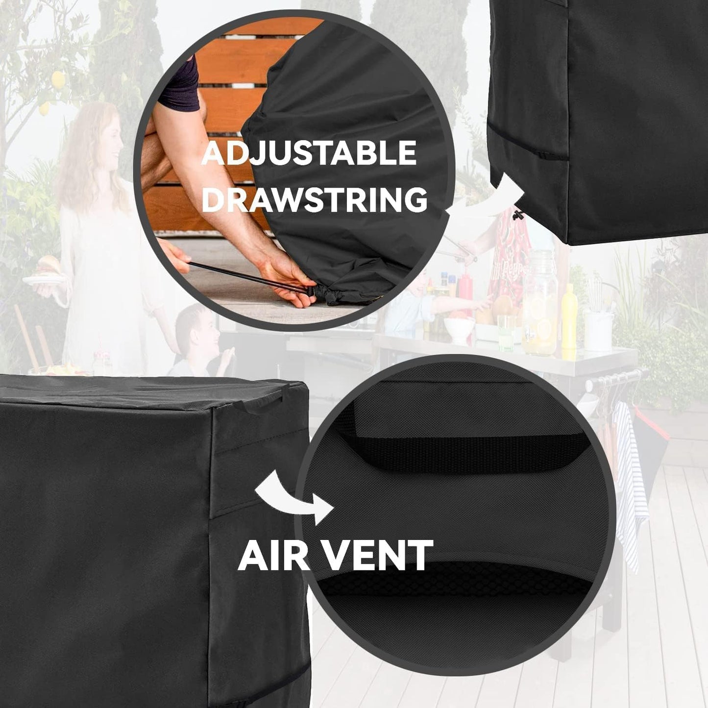 Outdoor Prep Table Cover - Heavy Duty Waterproof Cover for Keter Unity Small Portable Table, Compatible with 55 inch Outdoor Utility Cart and Storage Cabinet