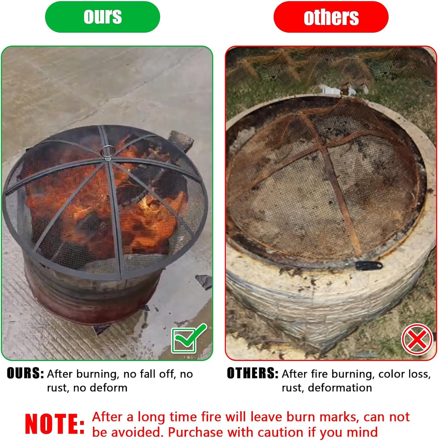 Fire Pit Spark Screen, Fire Pit Screen 27 Inch Round with Handle & Poker, Collapsible Heavy Duty Mesh Fire Pit Cover Fire Pit Lid for Outdoor/Patio/Backyard/RV Camping/Beach