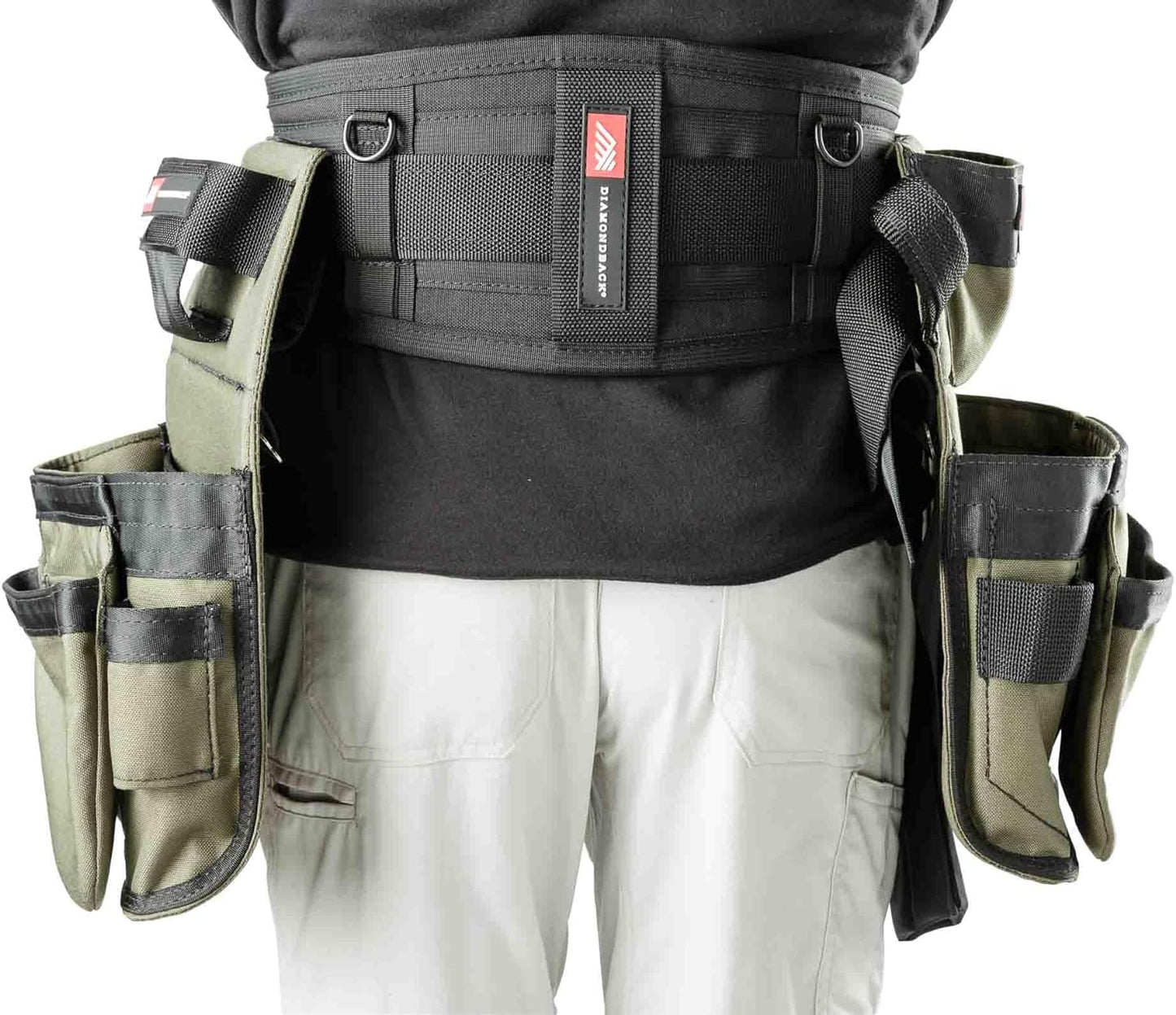 Diamondback 6" Padded Tool Belt - Men & Women - Framer, Carpenter, Ironworker - Black