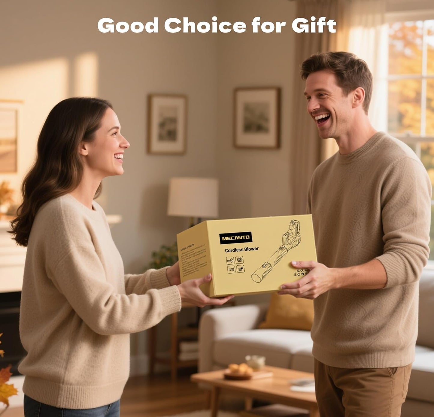 Leaf Blower Cordless, 650 CFM/170 MPH, 6-Speed Levels with 2 X 4.0Ah Handheld Battery Leaf Blower, Electric Blowers for Lawn Care, Garden, Yard (Yellow & 2 Battery)