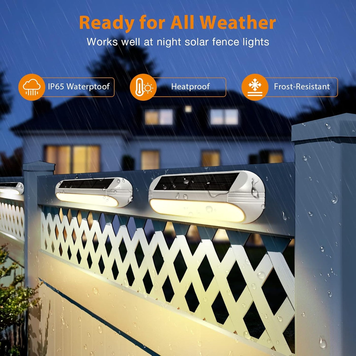 Ahaorigin Solar Outdoor Lights 4 Pack, Bright Fence Lights with Multi-Color Changing & Warm White Mode, Upgraded Solar Step Lights Outdoor Waterproof for Garden Deck Post Stair Yard and Wall