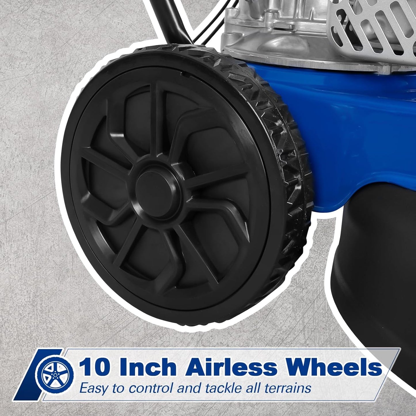 BILT HARD Self-Propelled Walk Behind String Trimmer, 8-Position Cutting Height, 170cc 4-Cycle Gas Brush Hog Mower, 22'' Cutting Diameter, 10'' Flat Free Wheels, Brush Cutter for Lawn, Yard