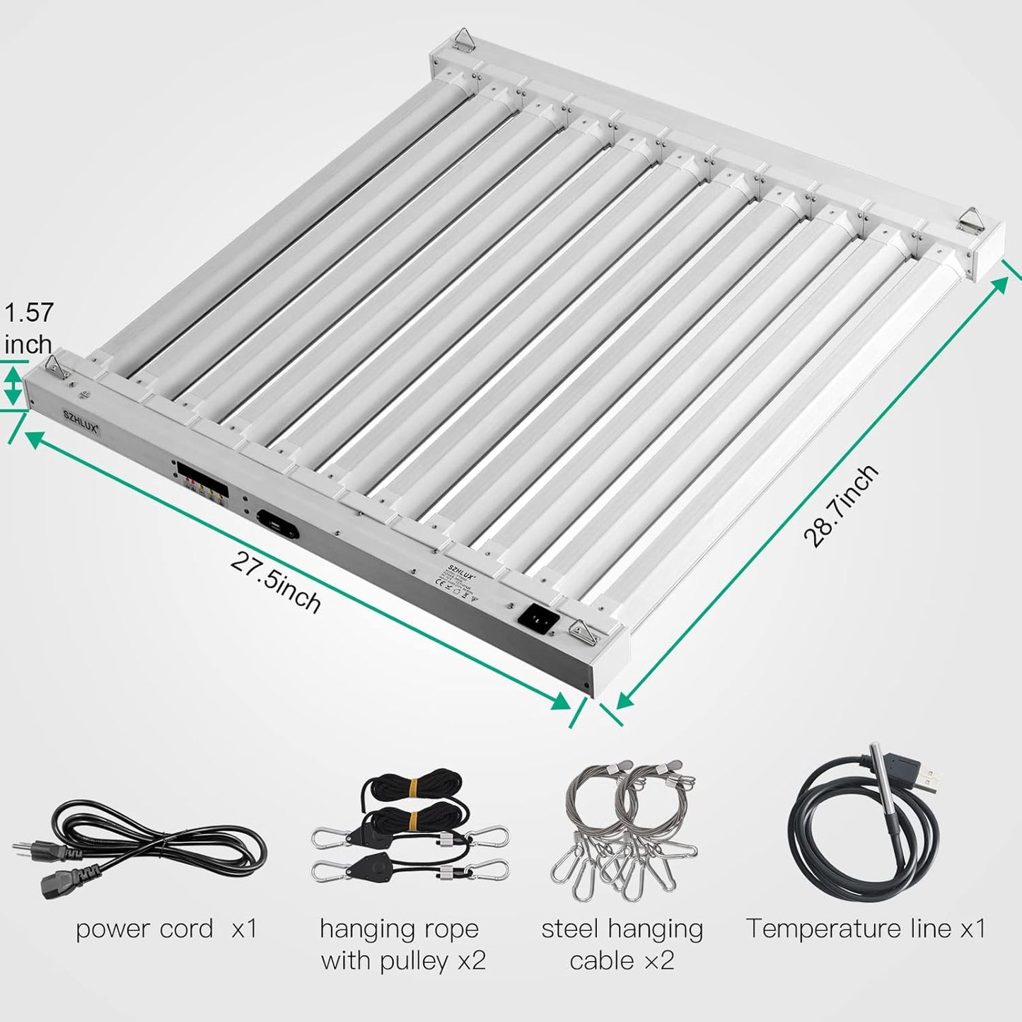 SZHLUX 500W LED Grow Light 4x4/5x5ft with Timer and Temp Control, Full Spectrum Grow Lamp with 1056 Diodes,Indoor Plants for Seedling Veg and Bloom Grow Light