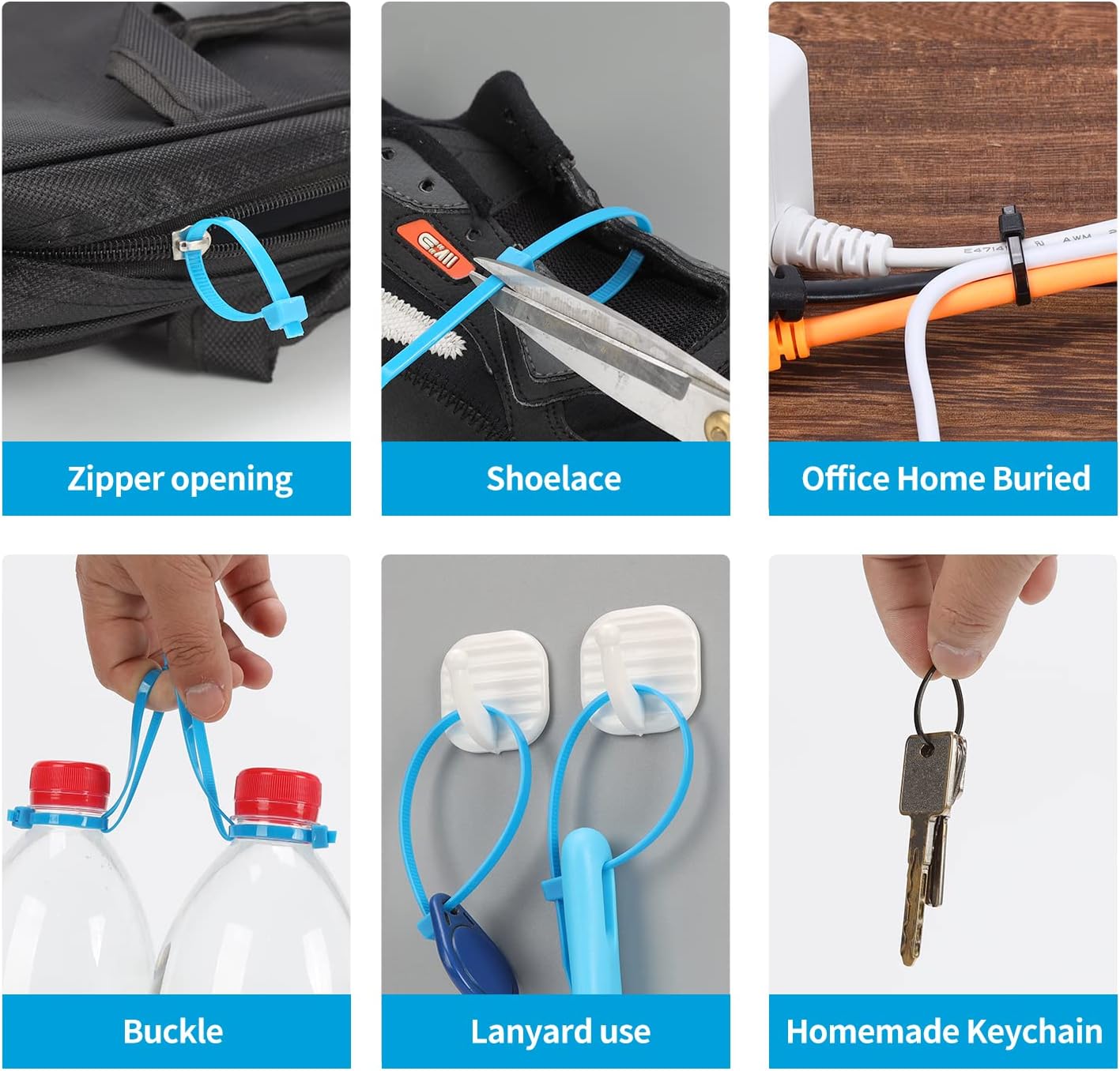 XINGO 100PCS Cable Zip Ties Heavy Duty, Premium Nylon Plastic Wire Ties with 50 Pounds Tensile Strength, Self-Locking Black Nylon Zip Ties for Indoor and Outdoor (6 inch, Brown)