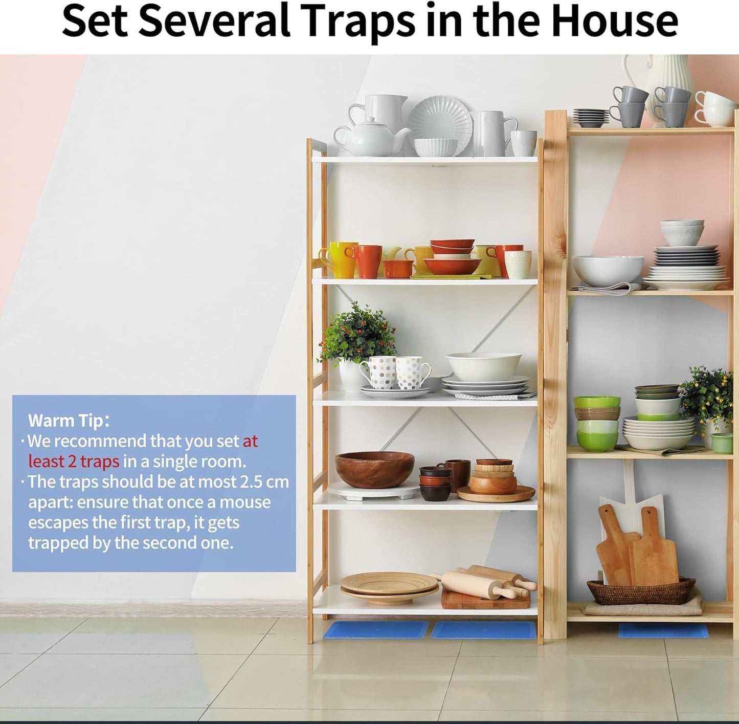 LULUCATCH Mouse Traps 14 Pack, Heavy Duty Mouse Traps Indoor for Home, Rat Trap for Mice & Snakes with Non-Toxic Glue, Large Mice Traps Indoor, Pet Safe Pest Control