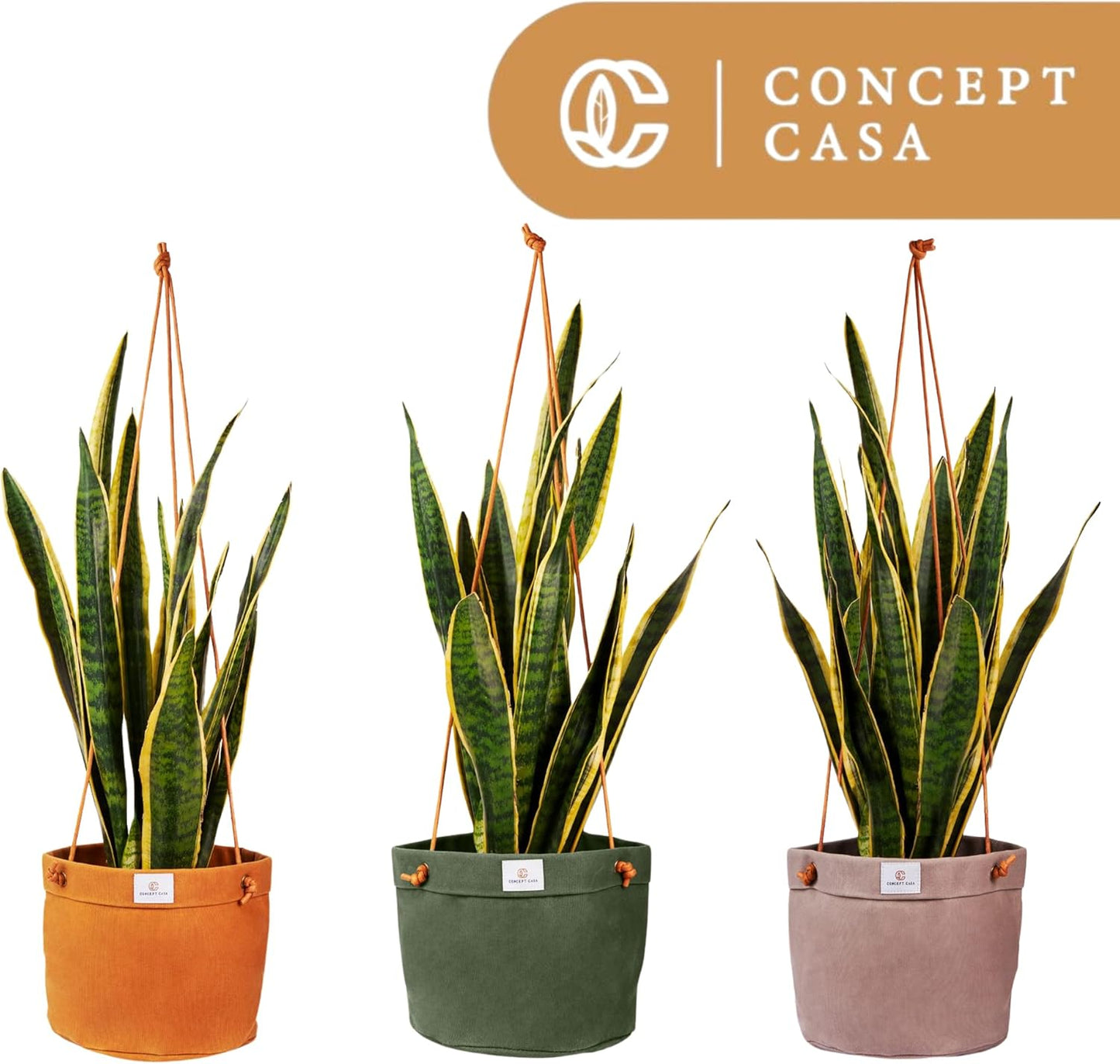 Large Waxed Canvas Handmade Hanging Planter for Indoor/Outdoor Plants, Hanging Basket Plant Holder Stone Gray with Hook