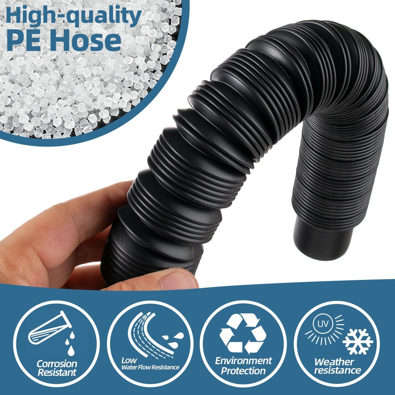 Rain Barrel Diverter Kit for 2x3" Downspout - Rain Water Diverter Connector System Fits Rectangular Downspouts, Converts Plastics Barrel into Rain Barrel