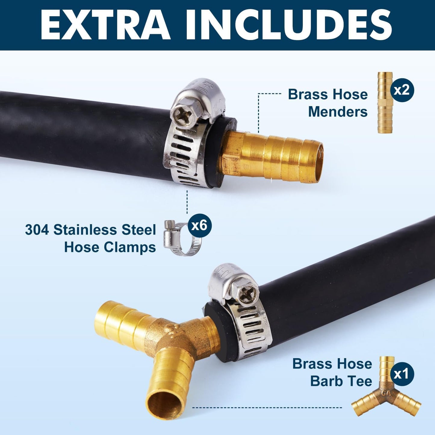 HQUA PAS10 Pond & Lake Aeration System for Up to 1 Acre, 3/4 HP Compressor + One 100' Weighted Tubing + One Diffuser