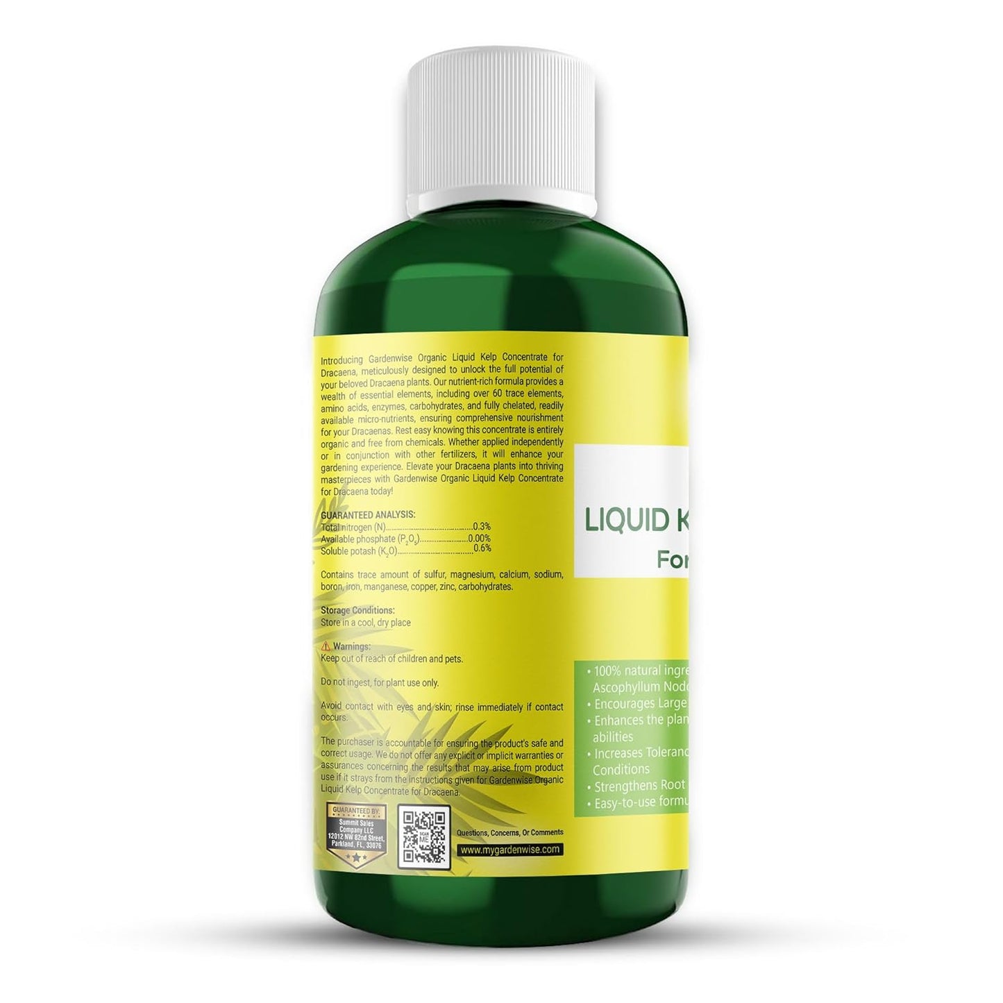 Dracaena Fertilizer: Liquid Kelp Concentrate - Organic Seaweed Fertilizer for Robust Growth (8 OZ)