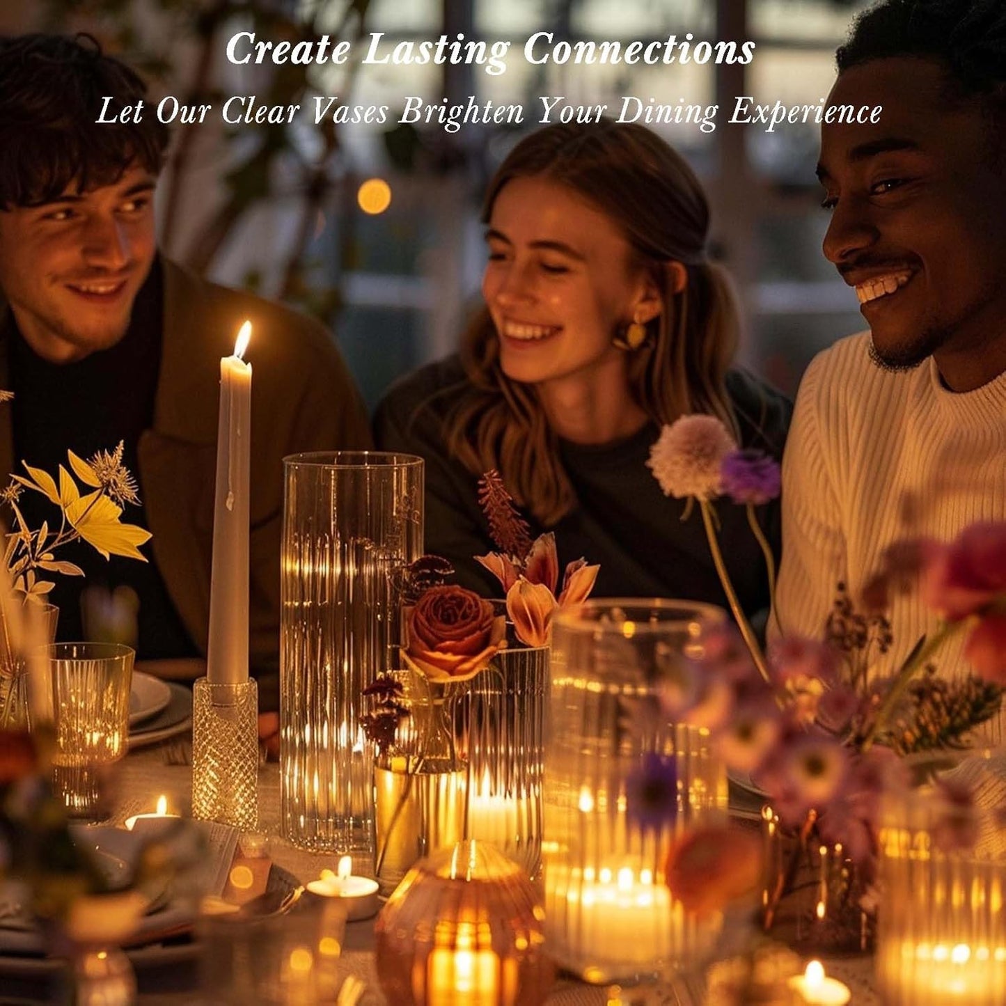 12pcs Glass Vase Cylinder Vases for Centerpieces Small Flower Glass Vases Bud Vases Home Decor Centerpiece Table Flower Vase Decorations for Office Beautification&Holiday 6 Inch Tall