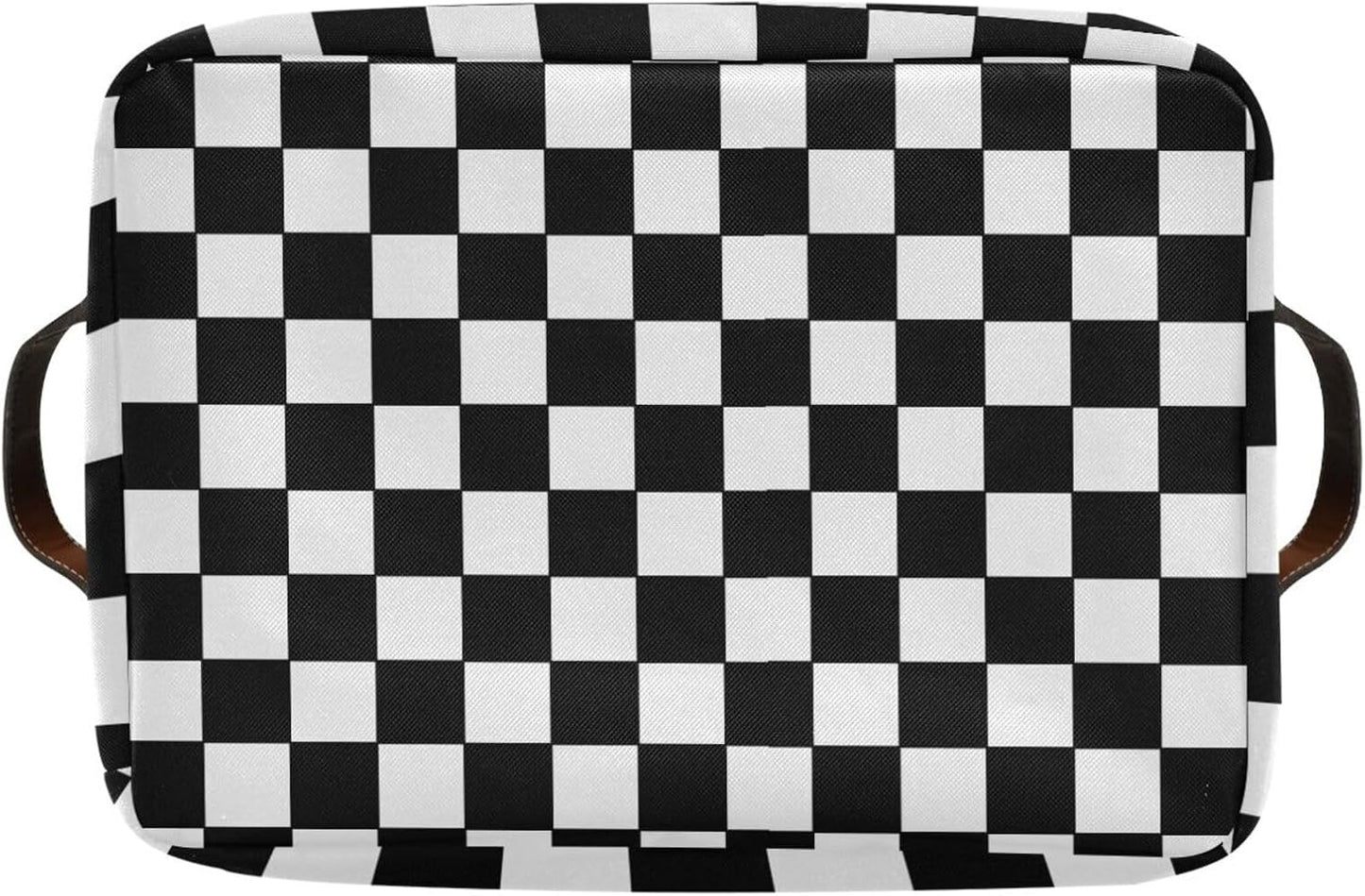 Black and White Check Rectangular Storage Basket Organizer Bin Shelf Baskets For Clothes Gifts For Home Office Dorm