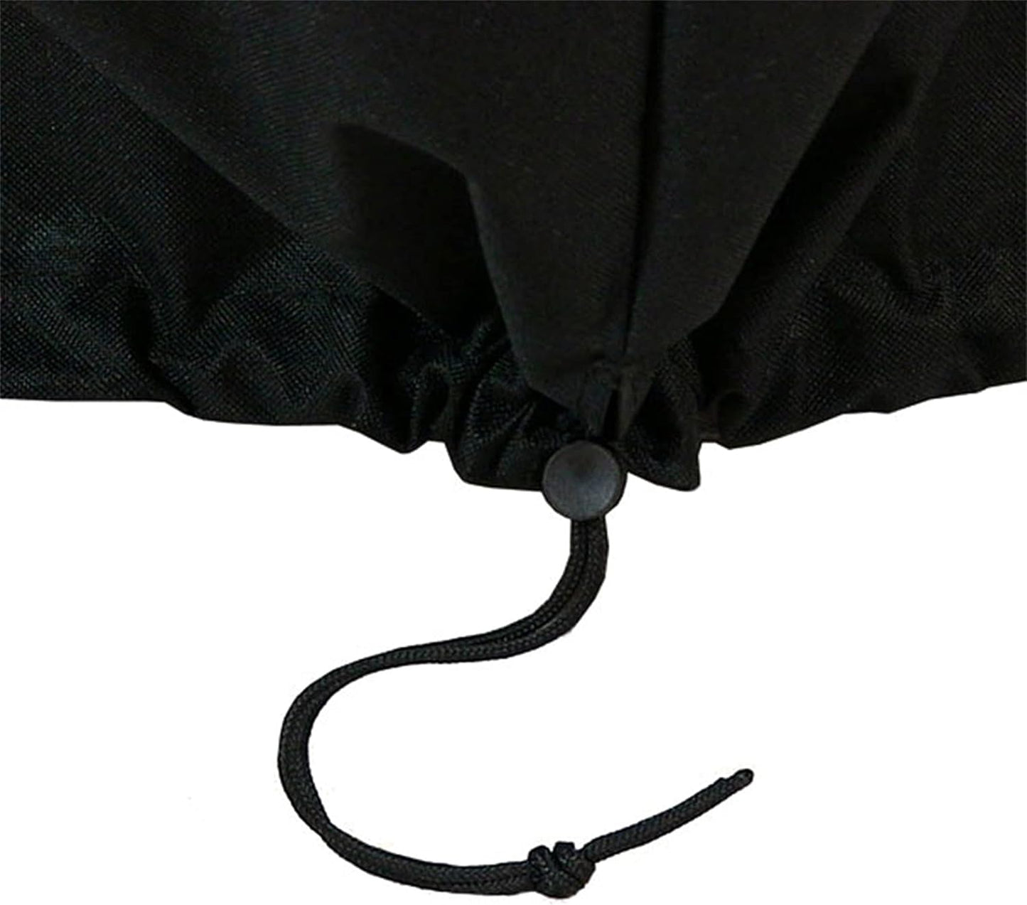 Sunnydaze Round Outdoor Fire Pit Cover - Heavy-Duty 300D Polyester and PVC with Drawstring Closure - Black - 48-Inch