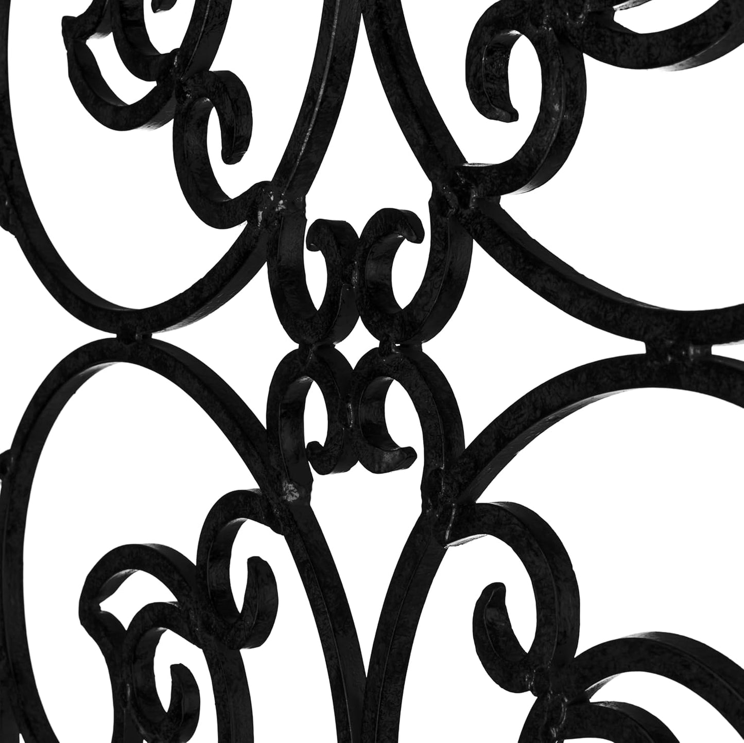 H Potter Large Garden Trellis Wrought Iron Heavy Scroll Metal Decoration Model GAR545 (Large Black)