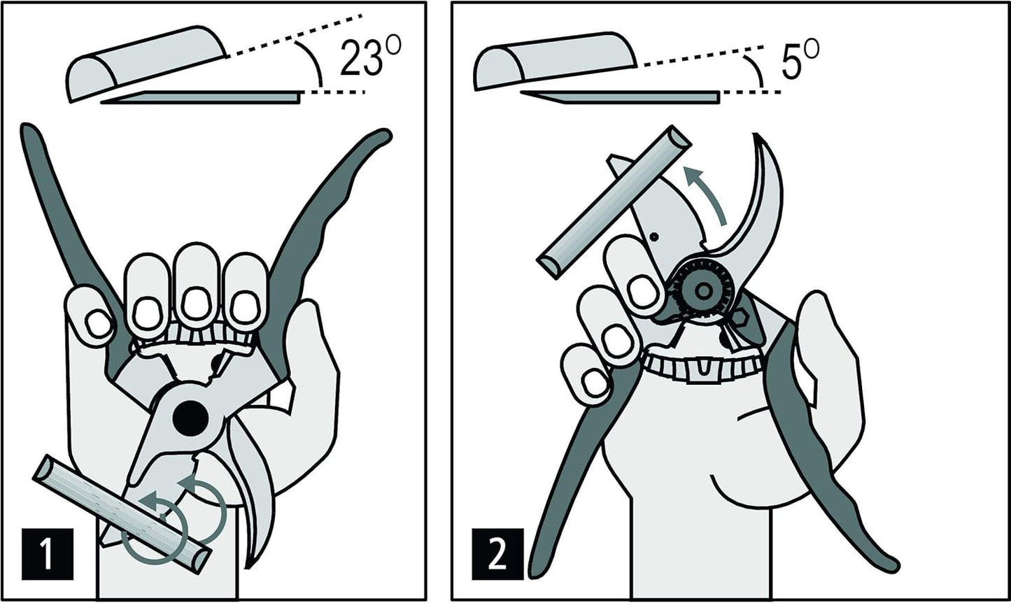 Felco F16 Pruning Shears – 7.7" Garden Clippers for Left-Handed Users with Bypass & Anvil Blades | Hand Pruners for Gardening | Garden Tool Cutter with Aluminum Handle, Lightweight Swiss Precision