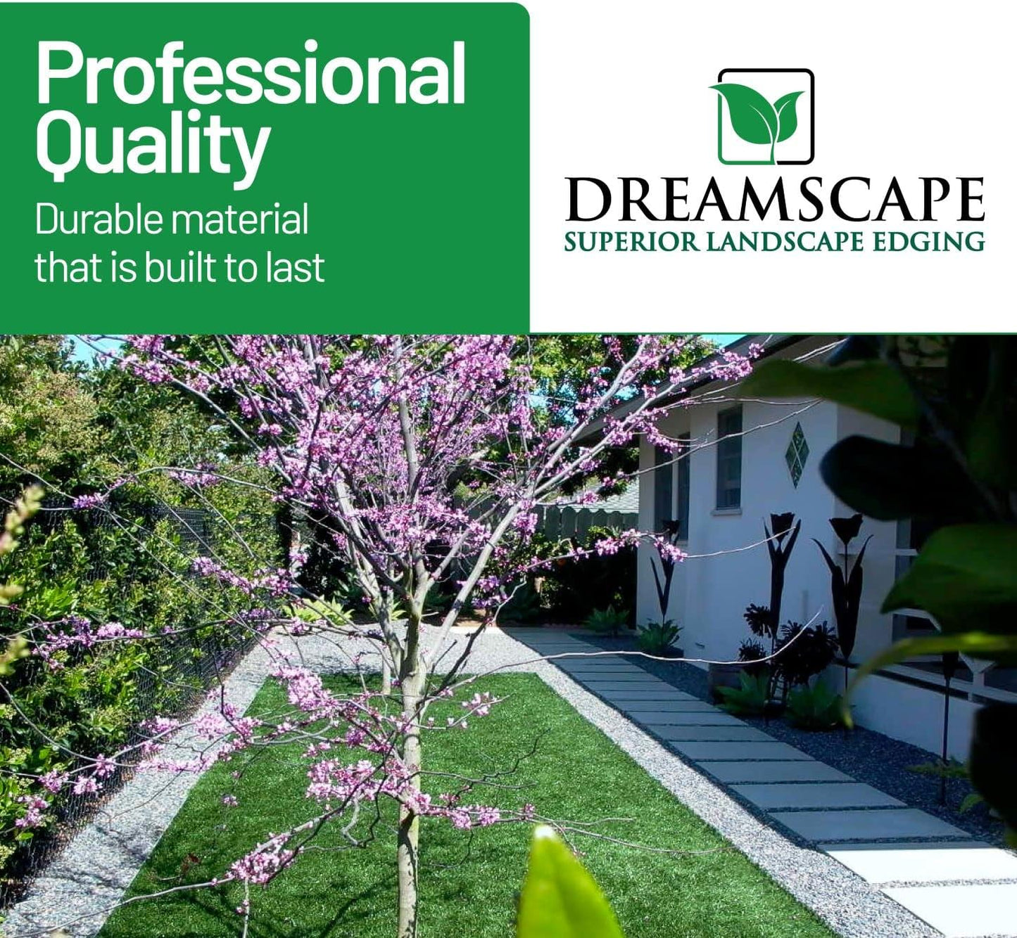 Dreamscape YardEdge Aluminum Landscape Edging - 8 Strips, 6ft Each (48ft Total), Bronze Duraflex Paint - Professional Quality Landscaping Border, Metal Divider for Lawn, Garden, Flowerbed