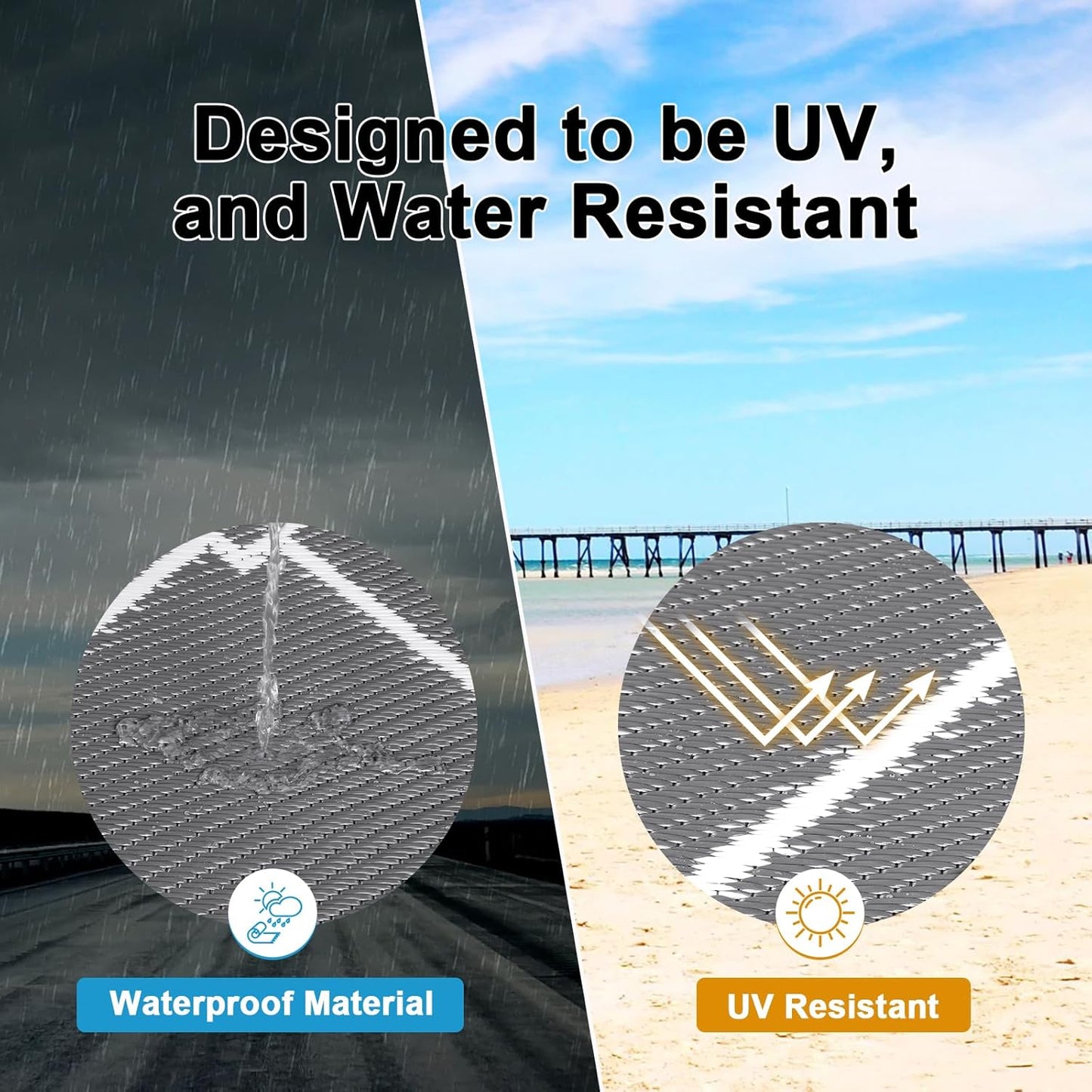 HEBE Outdoor Rug Waterproof 6x9, Reversible Plastic Straw Rug RV Camping Rug, Indoor Outdoor Patio Mat Clearance, Outside Carpet for Porch,Deck,Camper,Balcony,Backyard,Picnic