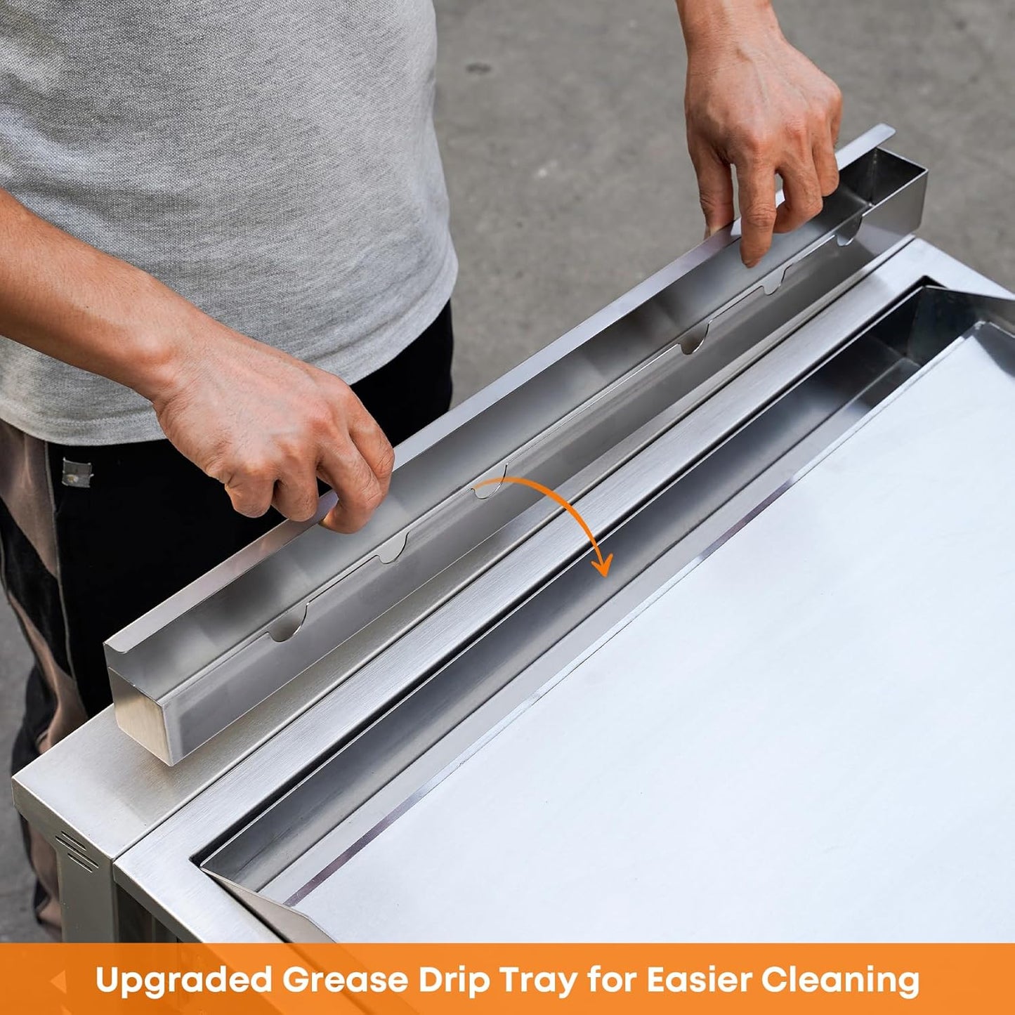 Stanbroil 28-Inch Premium Built-In Liquid Propane Griddle for Outdoor Kitchen Grill, Durable Stainless Steel 2-Burner Flat Top Grill with Lid for BBQ Island, 34,000 BTUs