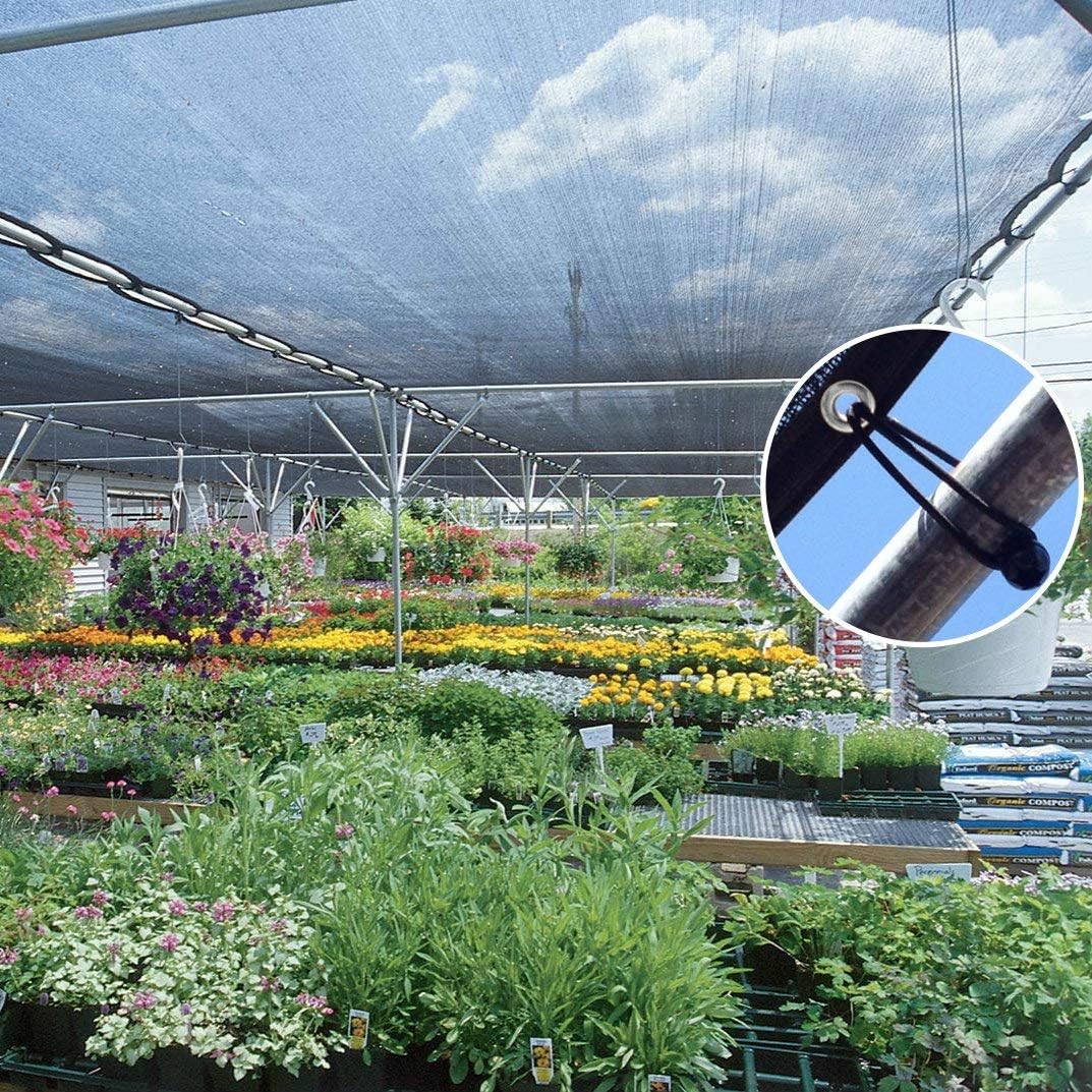 Agfabric 60% Greenhouse Shade Cloth Cover with Grommets 8’ X 12’, Black