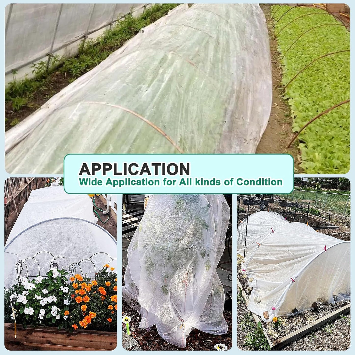 10ft x 30ft Plant Covers Freeze Protection 0.9oz/yd² Garden Fabric Floating Row Cover for Winter Plant Blanket Frost Cloth Plant for Outdoor Plants Vegetables, Insect Protection…