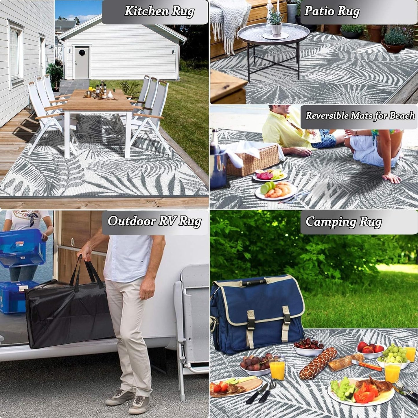 HiiARug Outdoor Rug 5x7Ft Outdoor Plastic Straw Rug Waterproof Outdoor Rugs for Patios Clearance Indoor Outdoor Rug for Patio Decor Porch Camping