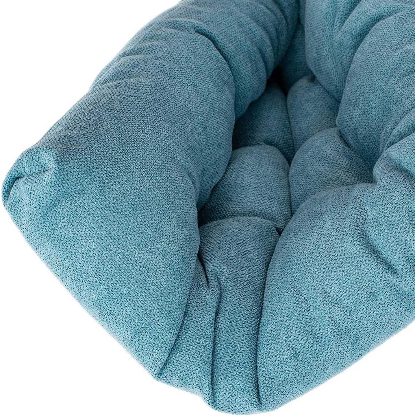 Chair Cushion, Chair Cushions for Dining Chairs, Chair Pads and Mat with Ties for Indoor Kitchen Seat and Desk (Teal, 4 Count - 17 x 16 in)
