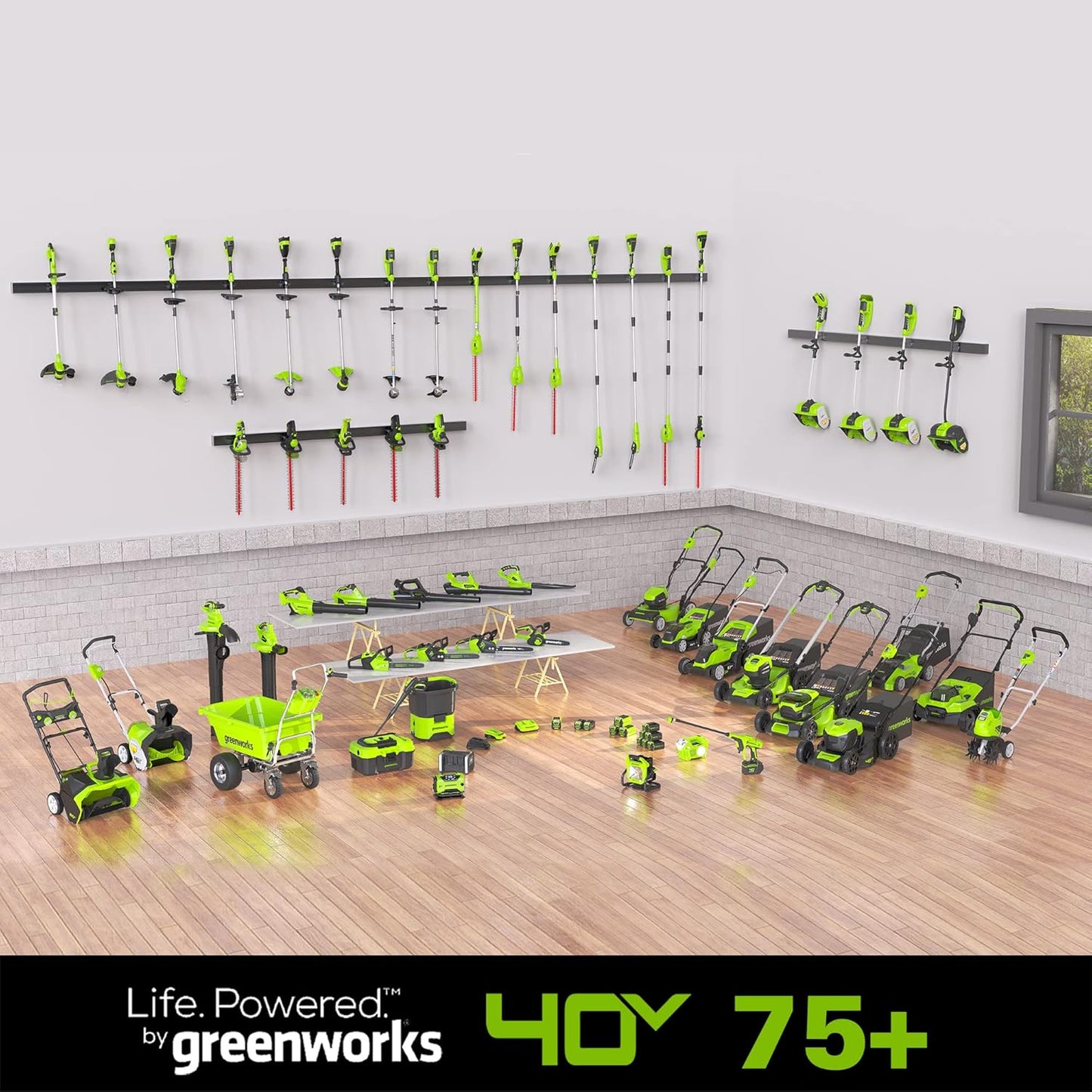 Greenworks 40V 12" Cordless String Trimmer, 2.0Ah Battery and Charger Included