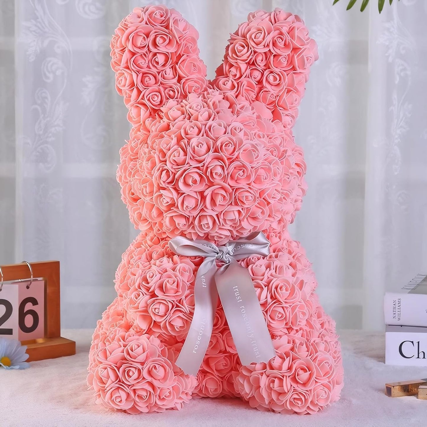 500 Pcs 1.4 Inch Mini Artificial Flowers Head Bulk 5 in 1 Set Faux Foam Fake Small Rose Tiny Baby Flores Bouquet Cake Gift Home Decoration DIY Craft (Peach, Blush)