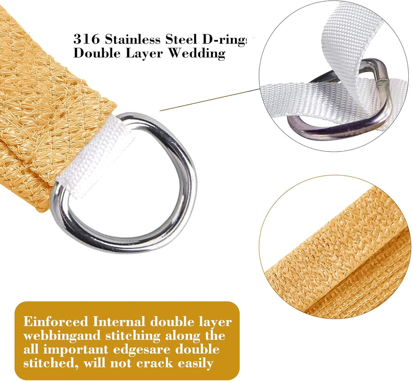4' x 17' Sand Rectangle Sun Shade Sail SSP1212 Canopy Durable Fabric UV Block Awning,We Make Custom Orders