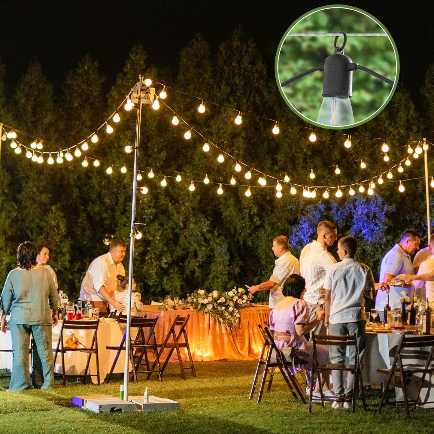 120Ft 1/16" Stainless Steel Wire Rope Kit, Vinyl Coated Cable, Turnbuckles for Tension Clothesline Outdoors, Hooks for String Light Hanging, Shade Sail Hardware