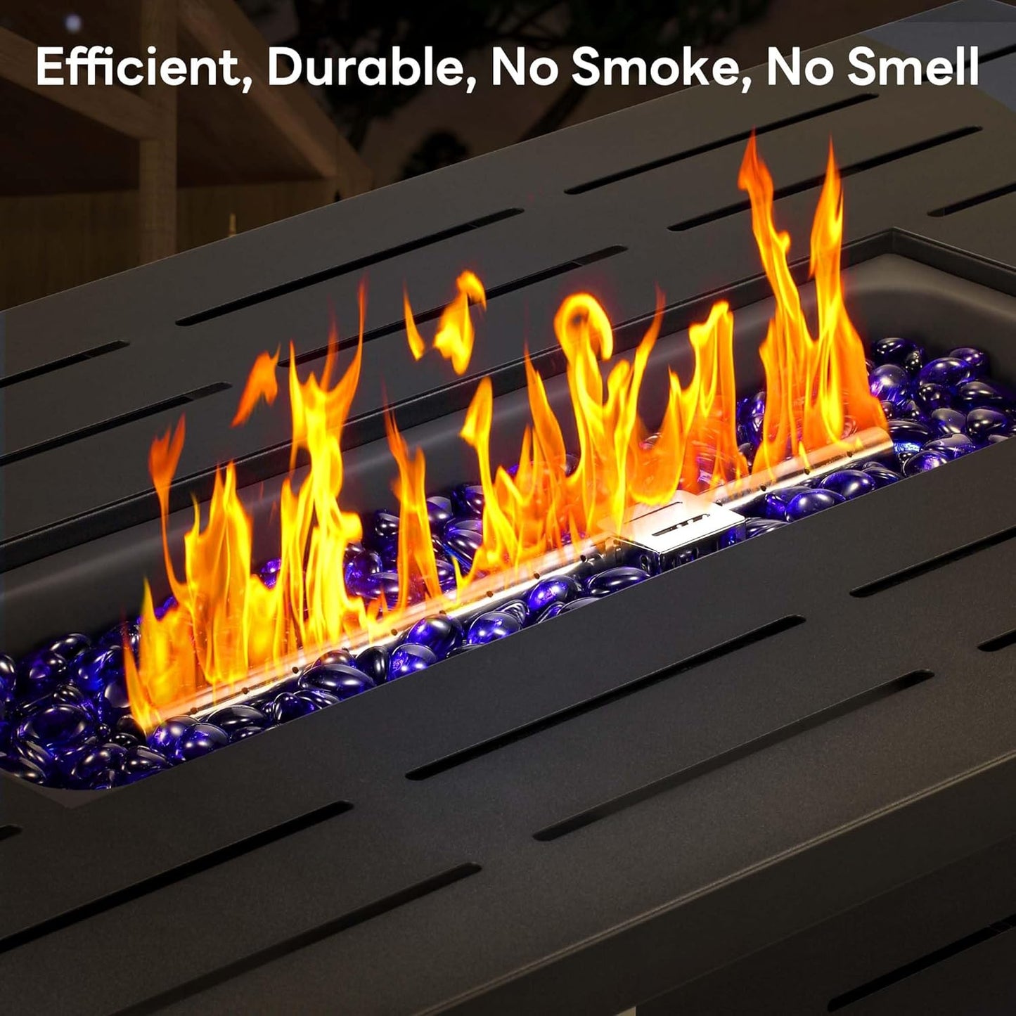 Electactic 43 Inch Propane Fire Pit, 3-in-1 Multi-Use Outdoor Fire Pit Table, 50,000 BTU Steel Gas Fire Pit with Lid & Lava Rock, Add Warmth and Ambience for Patio Deck Garden, Outdoor Gatherings