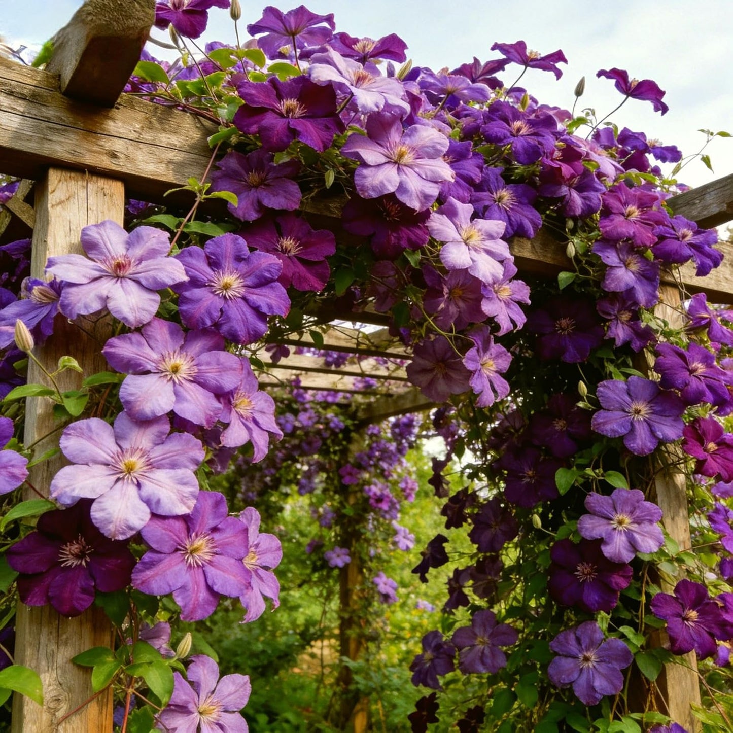CarpetC 50+ Clematis Seeds for Planting, Perennial Flowering Vine, Long Blooming Heirloom Climber for Trellises, Fences and Arbors
