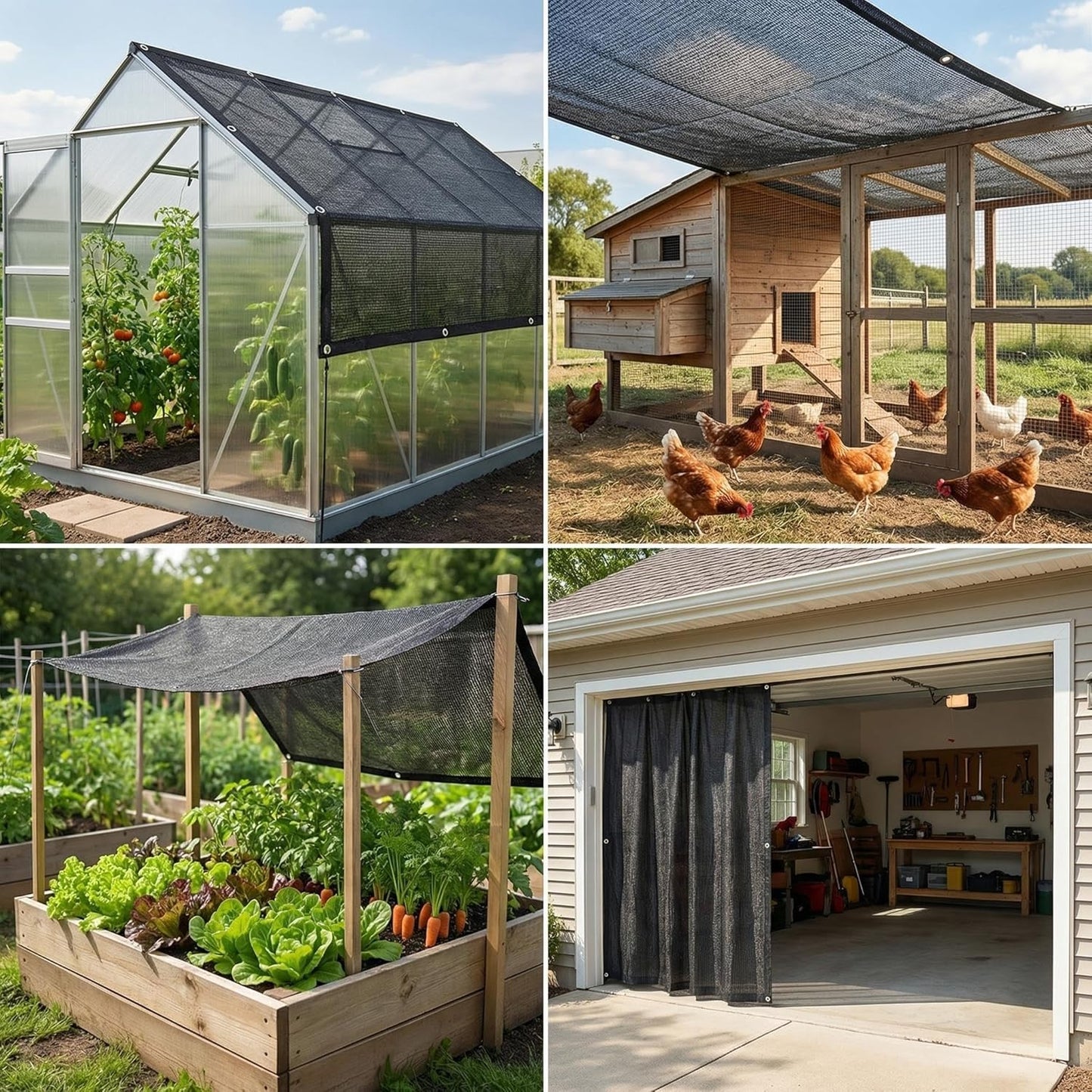 40% Black Shade Cloth, 8 x 10 FT Durable Taped Edge with Brass Grommets UV Resistant Garden Sunblock Shade Net for Outdoor Greenhouse, Plant and Patio