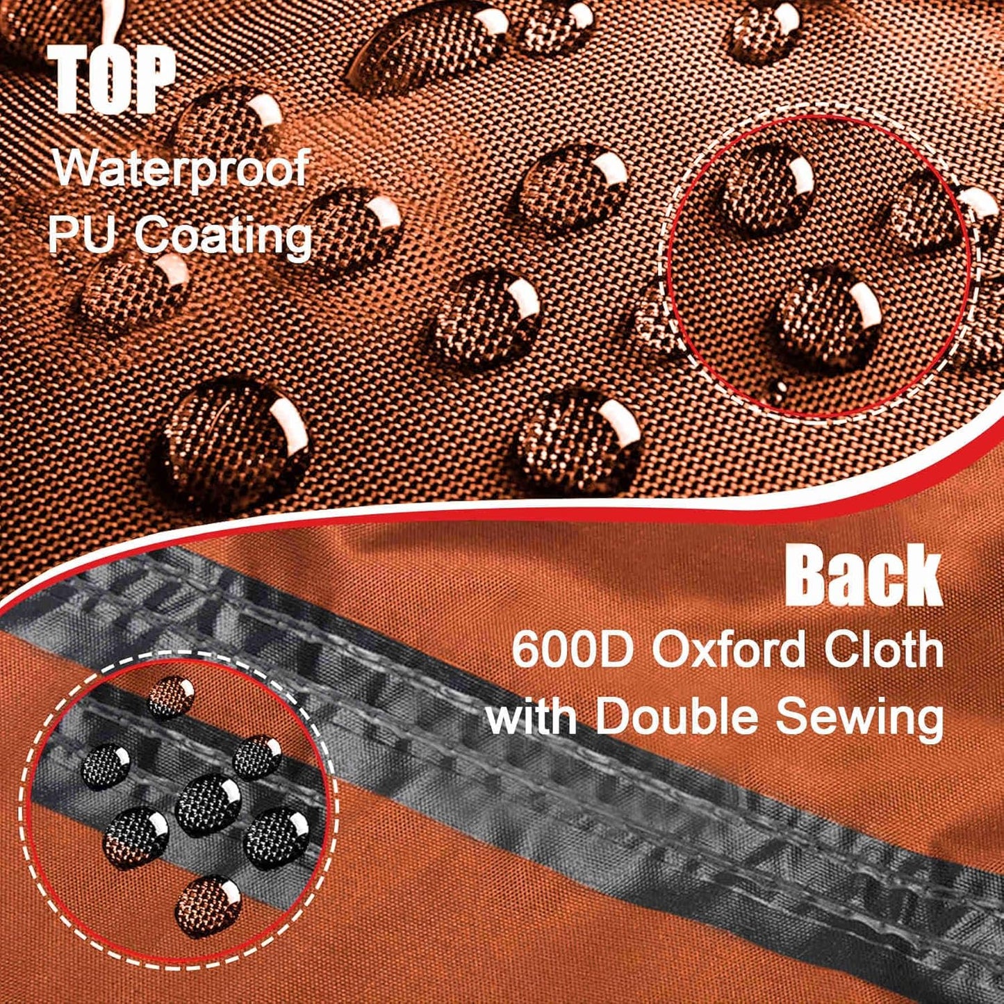 Patio Heater Covers - 600D Outdoor Heater Cover with Zipper Heavy Duty Waterproof, Propane Heat Cover for East Oak, Hampton Bay, Amazon Basics and Fire Sense (89" Height x 33" Dome x 19" Base)