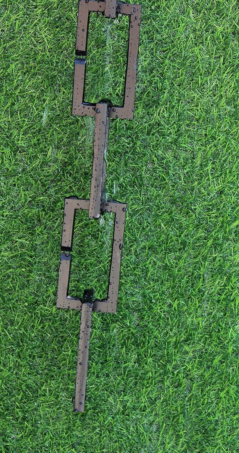 KAM Home Rectangle RAIN Chain 8.5 Foot (Black) with Installation Kit