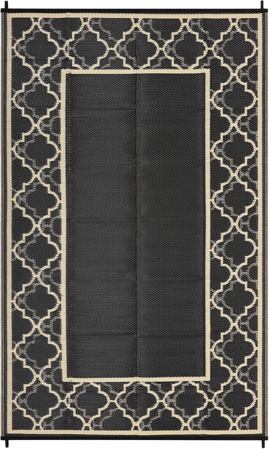 Garvee Reversible Outdoor Rug 8x10, Waterproof Outdoor Plastic Straw Rug with Interlacing Pattern, RV Mat for Picnics, Patio, Camping, Balcony, Deck, Backyard, Porch, Coffee