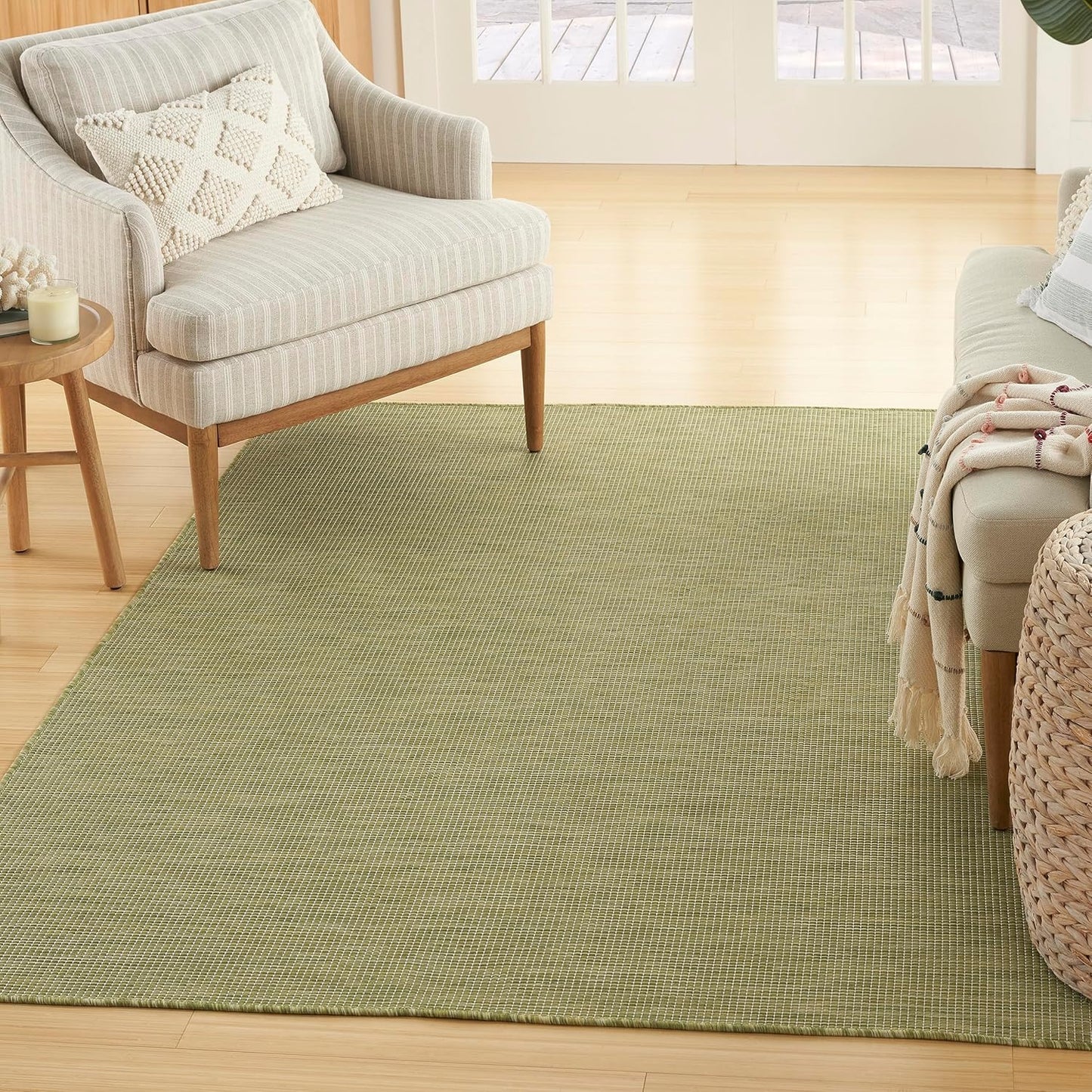 Nourison Home Home Positano 7' x 10' Fabric Green Area Rug
