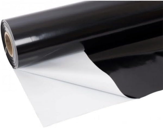 Farm Plastic Supply - 12 Mil String Reinforced Black/White Pond Liner - 12 Mil Fish Pond HDPE Liner, Pond Liners for Outdoor Ponds, Koi Ponds, Garden Fountain, Containment Liner (12' x 25')