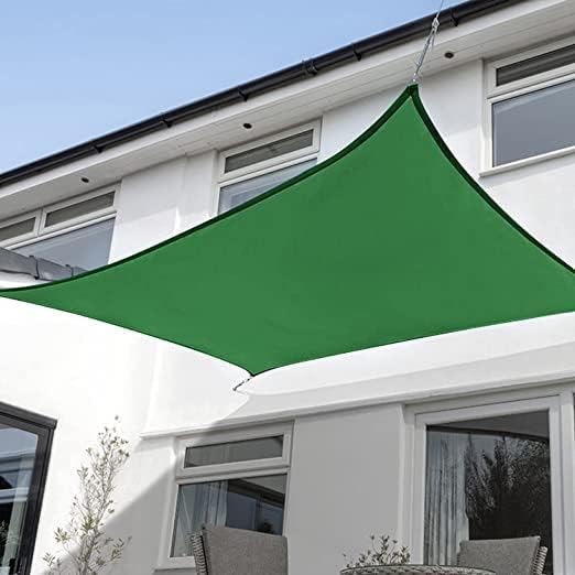 KANAGAWA 7'X7' Dark Green Custom Size Sun Shade Sail Square UV Block Canopy Cover for Patio Backyard Lawn Garden Outdoor (Customized Available)