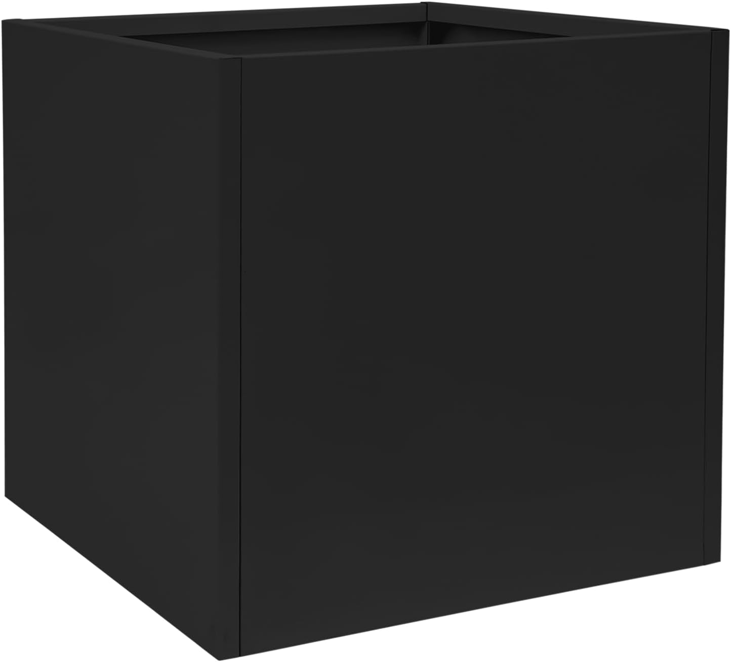 Cube Metal Planter for Porch, Large Square Planter for Indoor & Outdoor Patio/Garden/Backyard, Durable Modern Décor for Tall Plants, Trees, Flowers, 26" x 26" x 26"