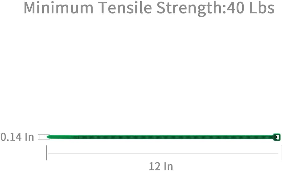 XINGO Cable Zip Ties (500 Pack), 40 Lbs Tensile Strength-Heavy Duty, Self-Locking Nylon Plastic Wire Ties in Assorted Sizes and Colors for indoor and outdoor (12 inch, Dark Green)