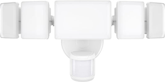 Olafus 100W Motion Sensor Outdoor Lights, 10000LM 6500K Daylight Flood Lights Outdoor Motion Sensor, Dusk to Dawn Outdoor Lighting, IP65 Waterproof Motion Detector Lights for Outside, White