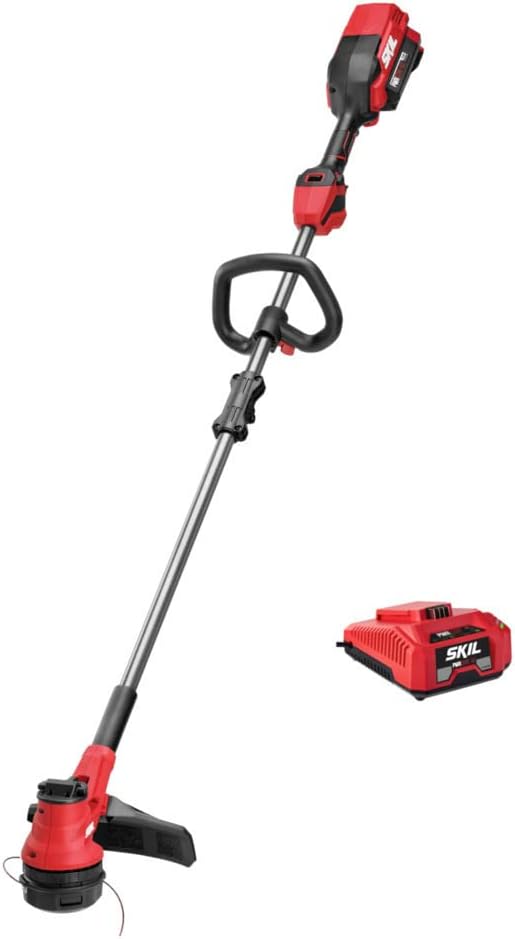 SKIL PWR CORE 40 Brushless 40V 15'' String Trimmer Kit with Smart Load Includes 2.5Ah Battery and Auto PWR Jump Charger- LT4832C-11 - Lumora Garden