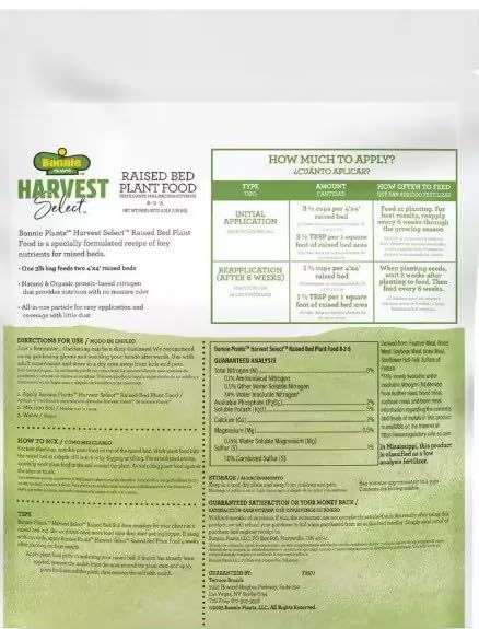 Harvest Select 3 lbs. Natural & Organic Raised Bed Plant Food to Support Vegetable and Herb Growth 3102306